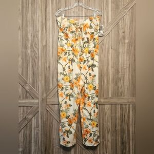 NOBO Strapless Orange and Green Jumpsuit